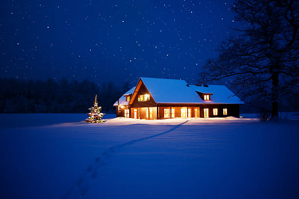 A house with snow on what is supposed to be a White Christmas